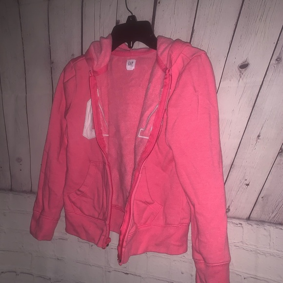 GAP Kids Bright Pink Fleece Hoodie - Picture 1 of 3